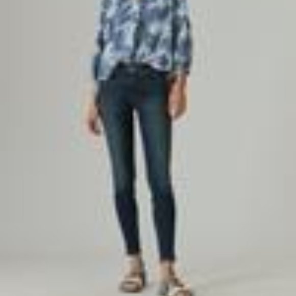 LUCKY BRAND AVA ANKLE SKINNY DARK WASH JEANS NWT $90 24 w - Picture 4 of 8